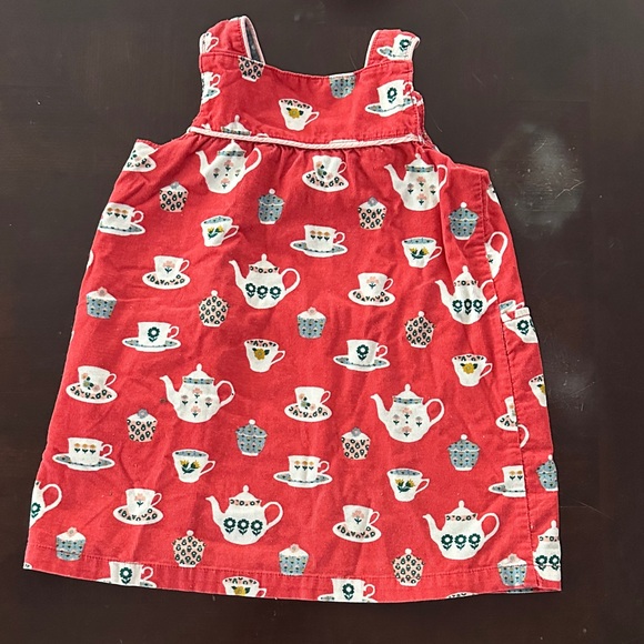 Tea Set Patterned Baby Boden Dress - Picture 2 of 6